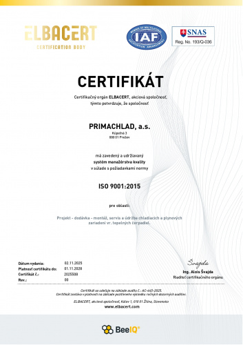 Certifikát ISO 9001